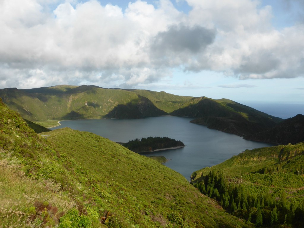 The spectacular volcanic “Lagoa do Fogo” in São Miguel Island, Azores